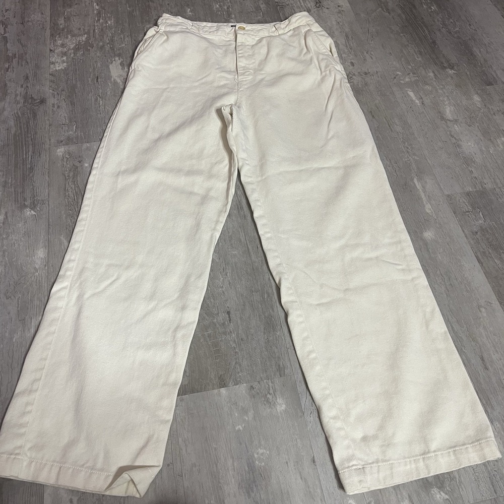 J. Crew Wide Leg Pants in Cream